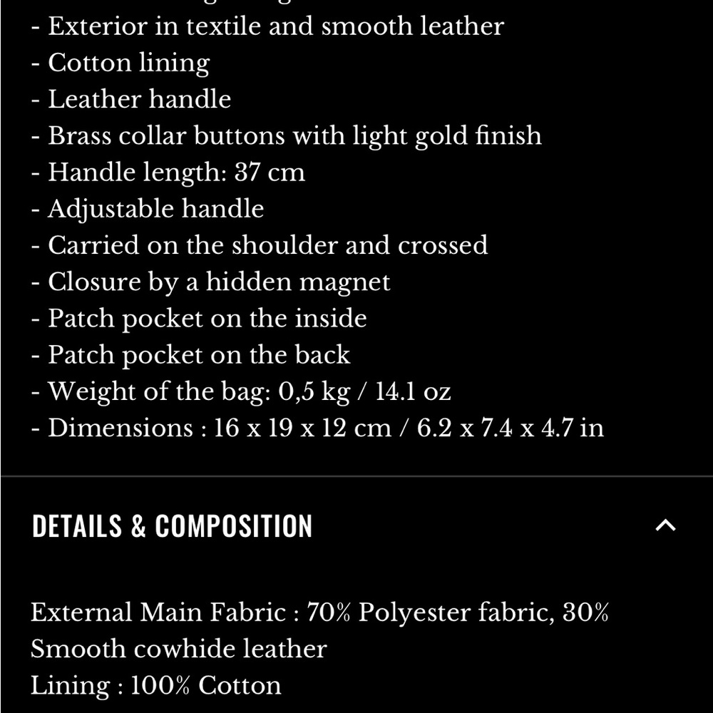 Sezane bag made in Italy NWT - Picture 8 of 9